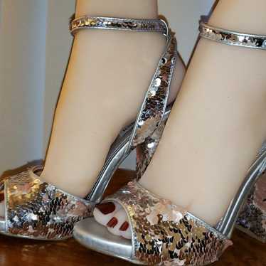 STEVE MADDEN SEQUIN SANDALS - image 1