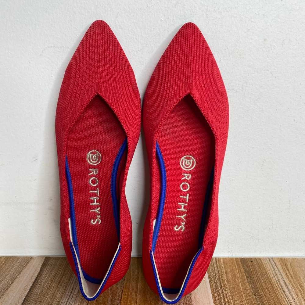 ROTHY'S The Point Flats Women’s Size 9 Bright Red… - image 4