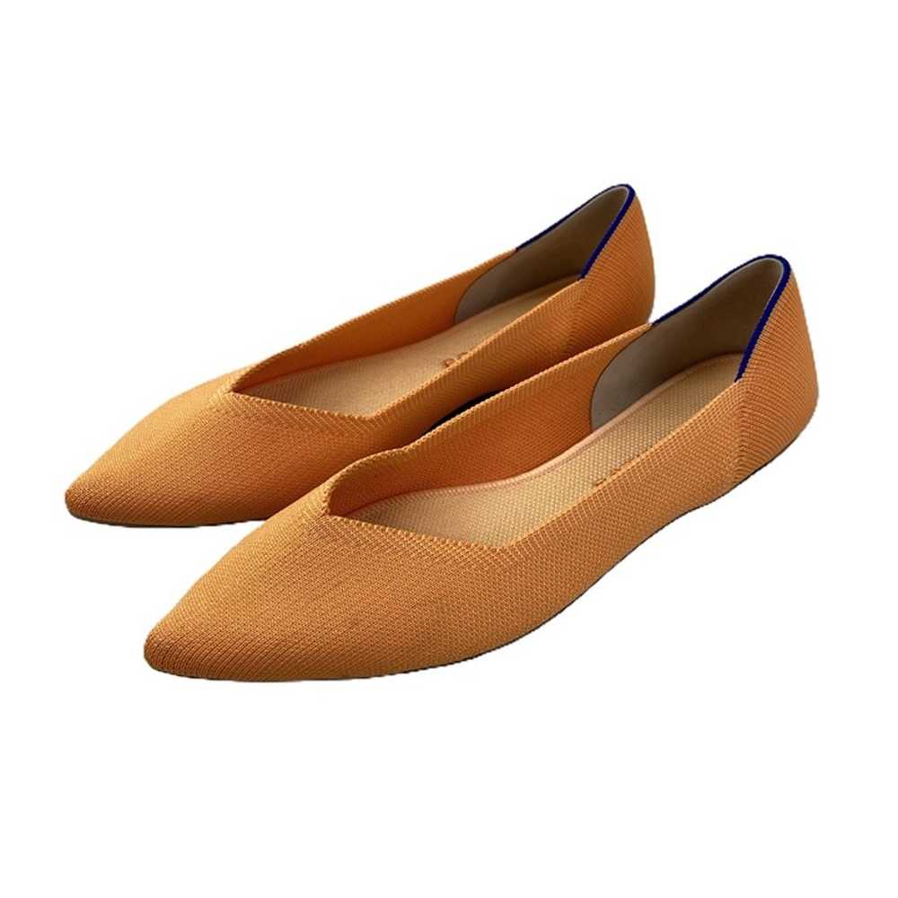 Rothys Womens Size 10 The Point Orange Knit Flats… - image 1