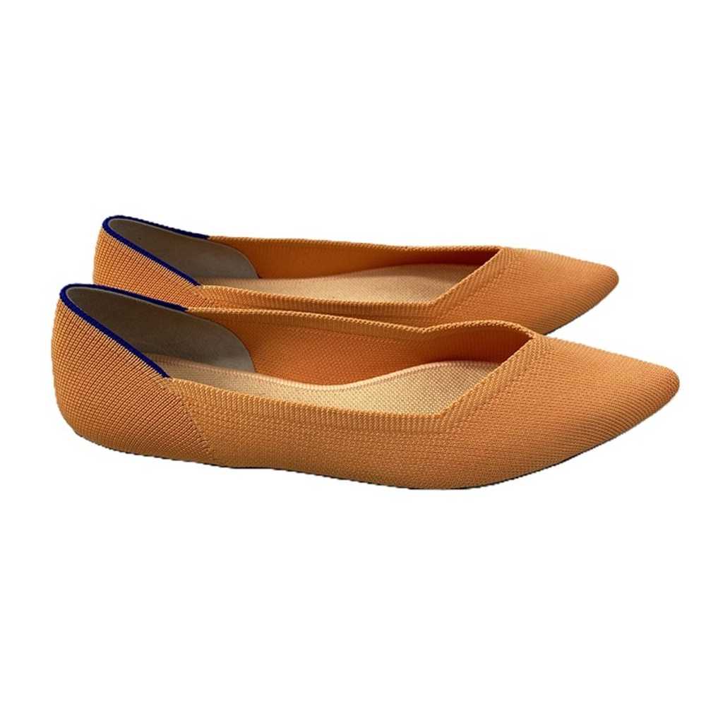 Rothys Womens Size 10 The Point Orange Knit Flats… - image 5