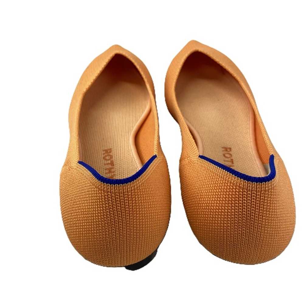 Rothys Womens Size 10 The Point Orange Knit Flats… - image 6