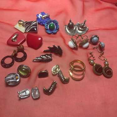 Clip on & Twist on Earrings Lot of 14 - image 1