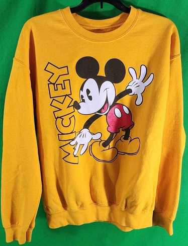 Disney Vintage Mickey Mouse Sweatshirt Bright Yell