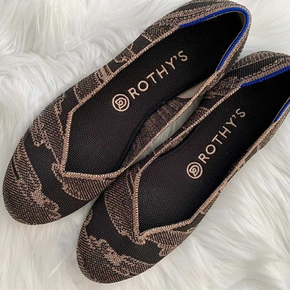 Rothy’s The Flat in Golden Shimmer sz 8.5 - image 1