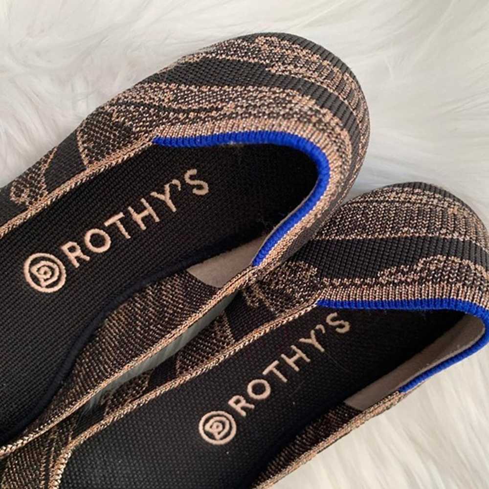 Rothy’s The Flat in Golden Shimmer sz 8.5 - image 2