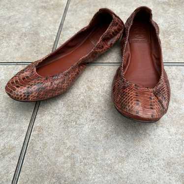 Tory Burch snakeskin flat