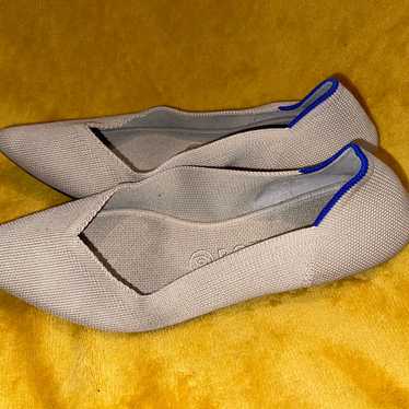 Rothy's womens light grey flax birdseye the point 