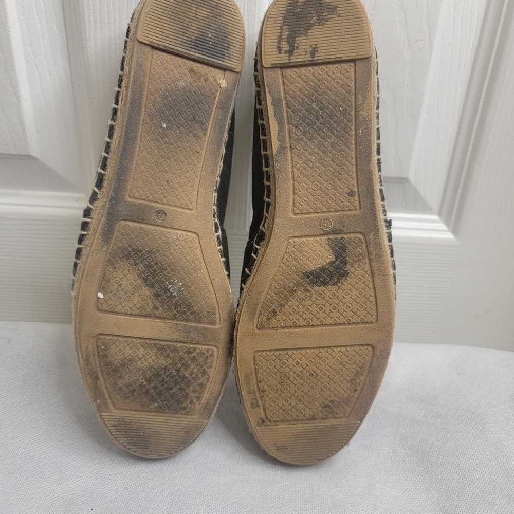 Tory Burch Black Poppy Logo Espadrilles Size7.5 - image 12