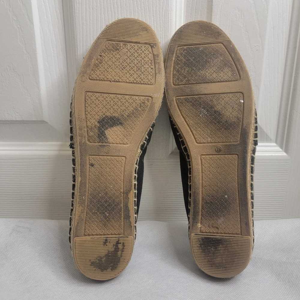 Tory Burch Black Poppy Logo Espadrilles Size7.5 - image 7