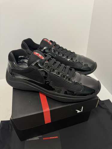 Prada Prada Americas Cup Black Patent Leather Auth