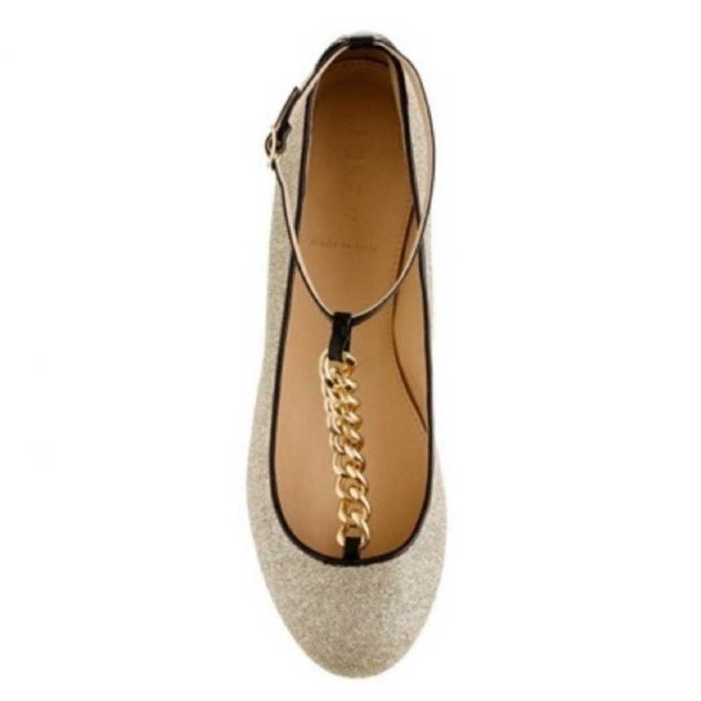 J crew glitter chain link t-strap flats - image 7