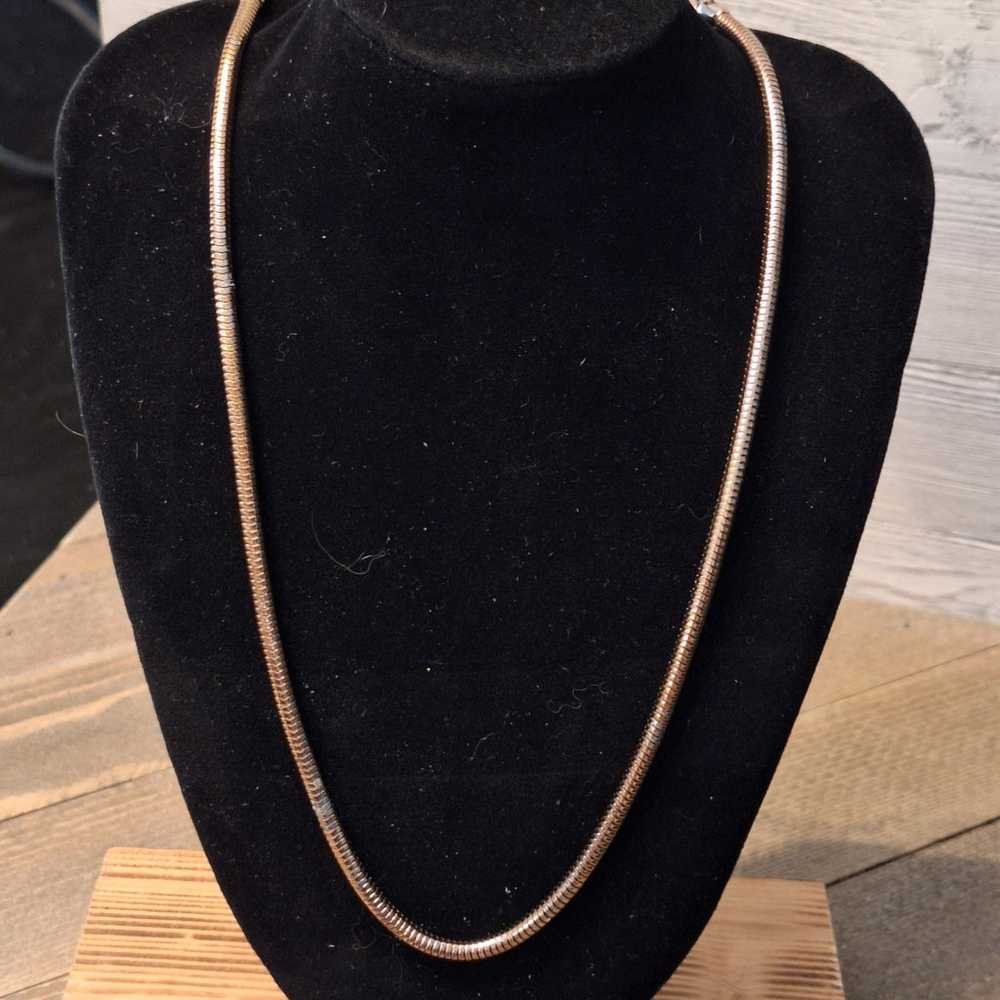 Vtg Gold plated rope chain - image 1