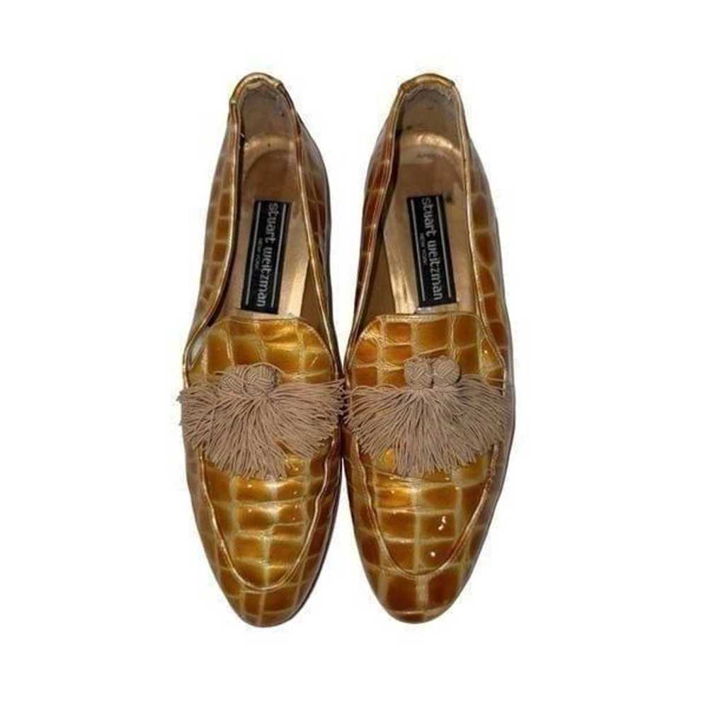 Vintage Stuart Weitzman Gold Patent Leather Giraf… - image 1