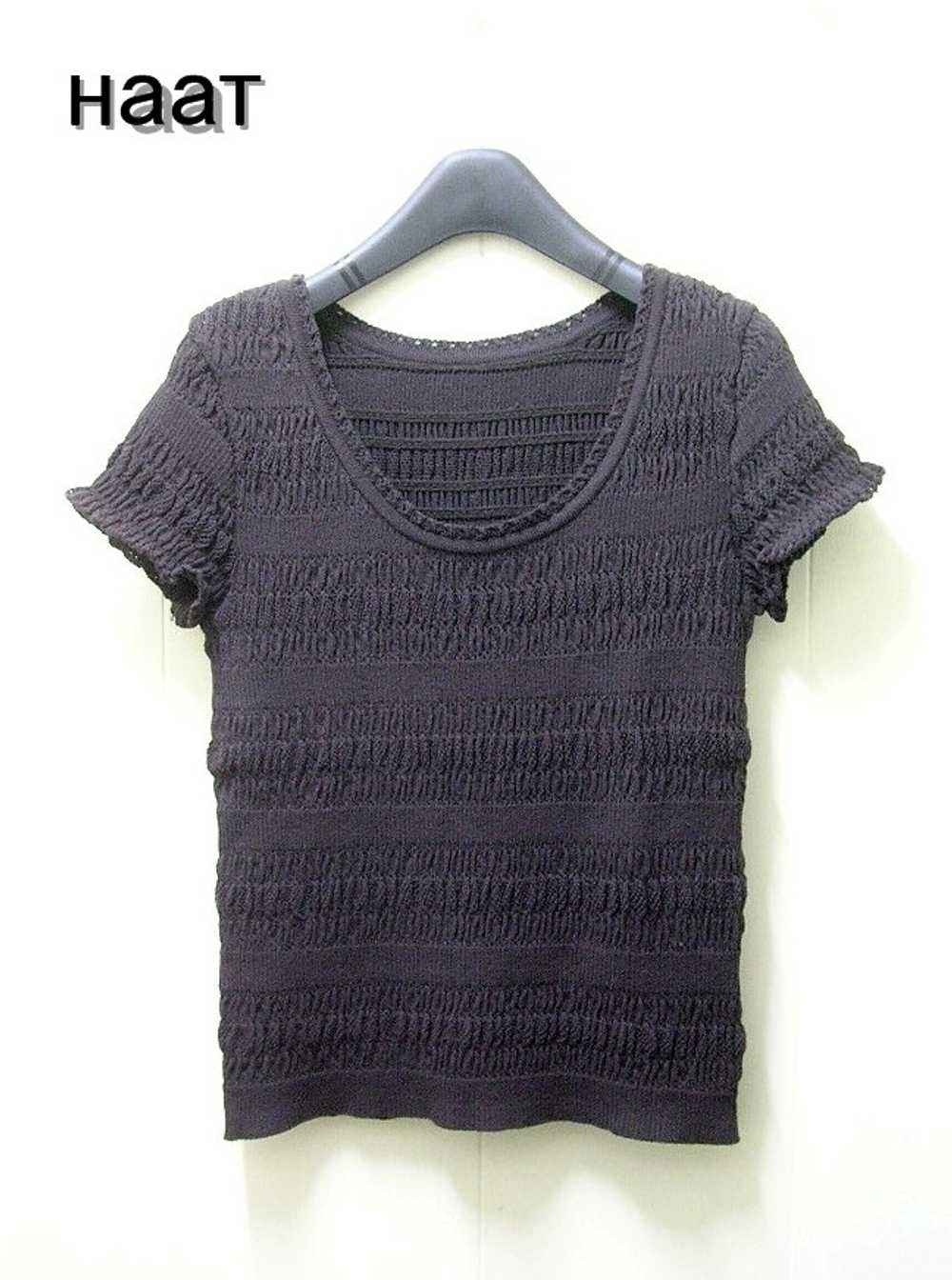 2 Issey Miyake Haat Heart Short Sleeve Knit Ha31K… - image 1