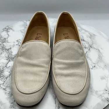 L’IDEA Nude Suede Loafer Italian Made-36, US 6 - image 1