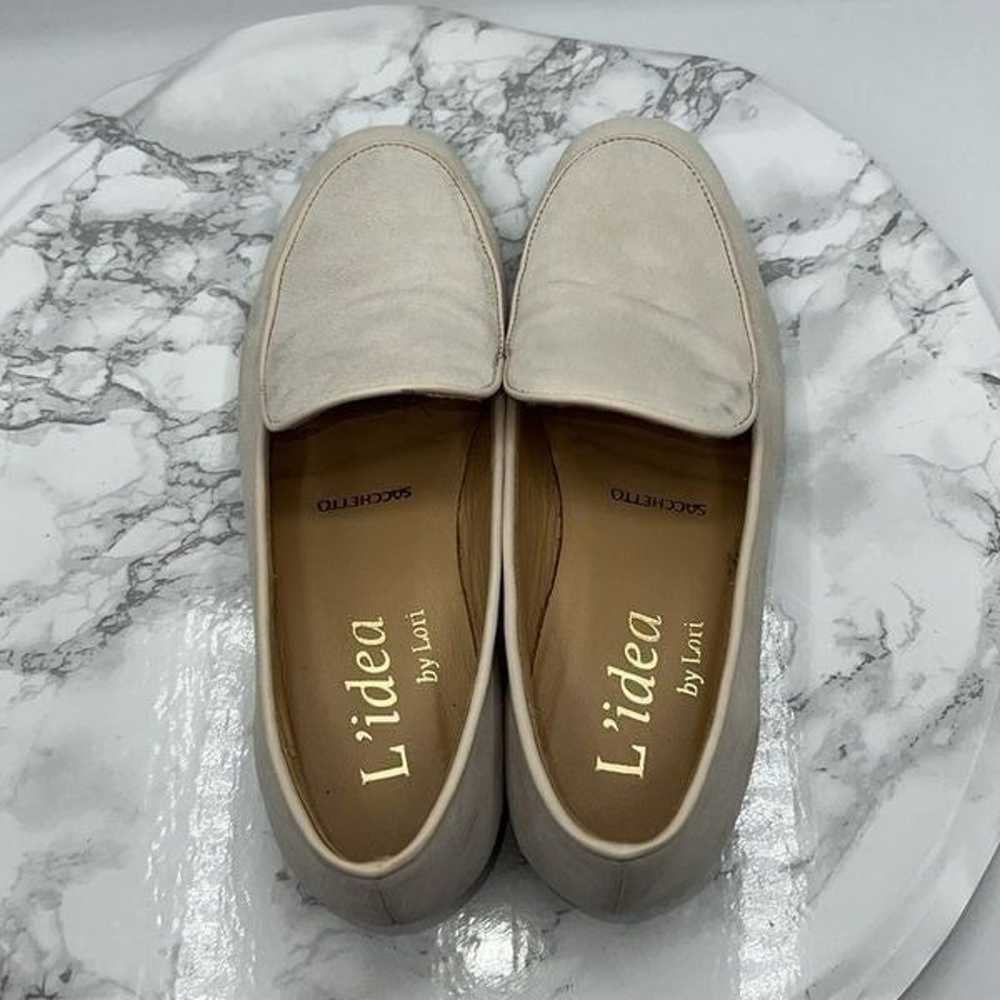 L’IDEA Nude Suede Loafer Italian Made-36, US 6 - image 5