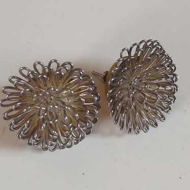 Exquisite 3D Vtg Gold Tone Wire DANDELION Puff Bal