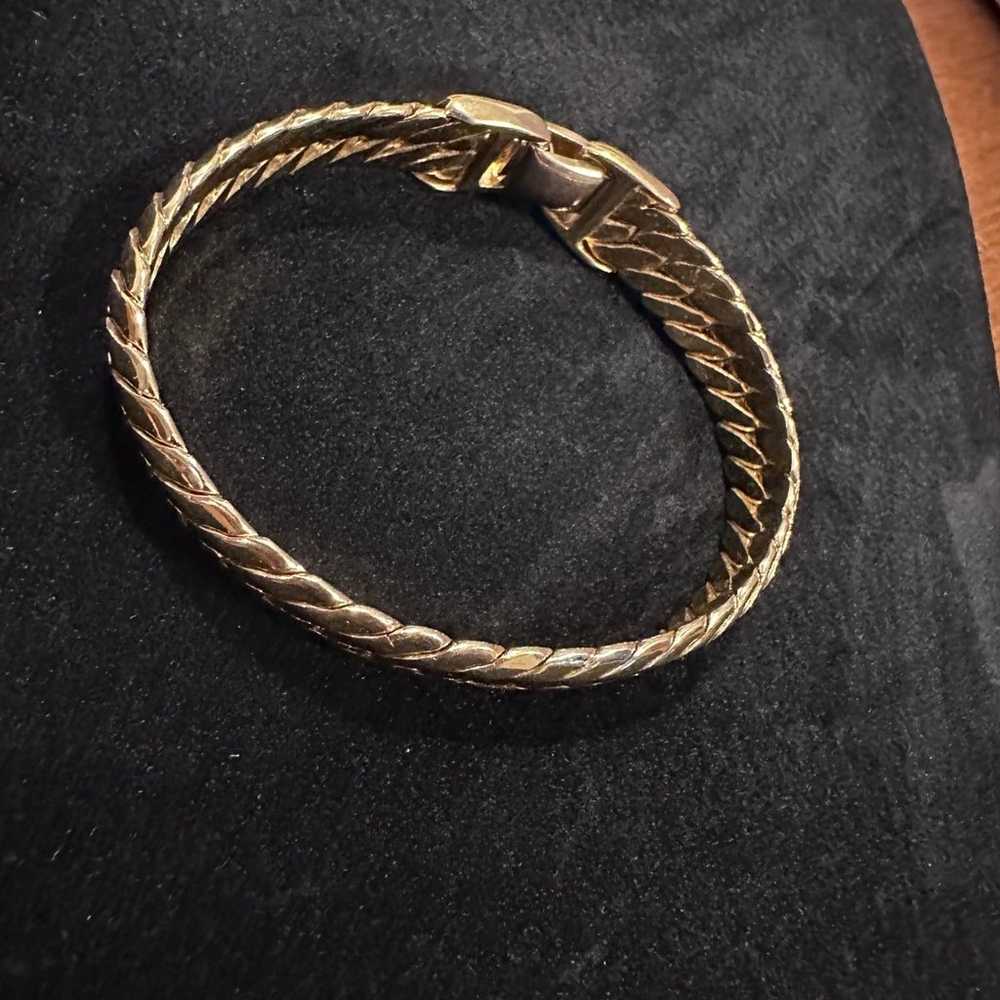 ELEGANT NAPIER GOLD TONE HERRINGBONE BRACELET! 7 … - image 1