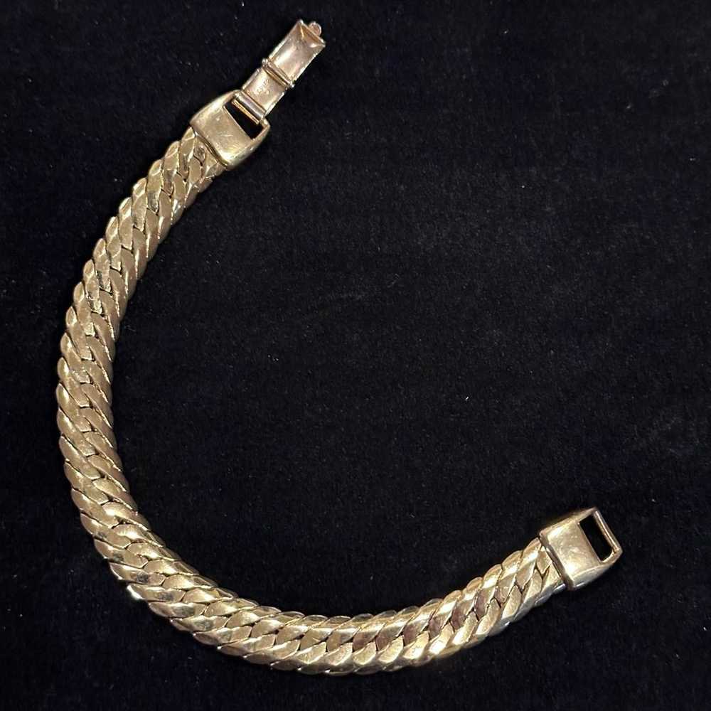 ELEGANT NAPIER GOLD TONE HERRINGBONE BRACELET! 7 … - image 2