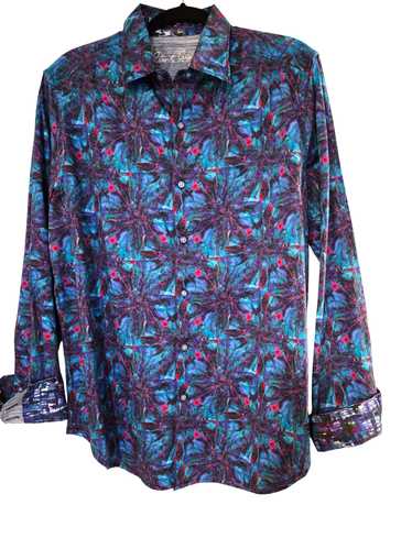 Robert Graham Blue Abstract NEW w/o tags - Large