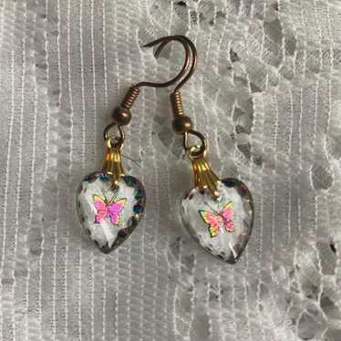 Butterfly Heart Earrings - image 1