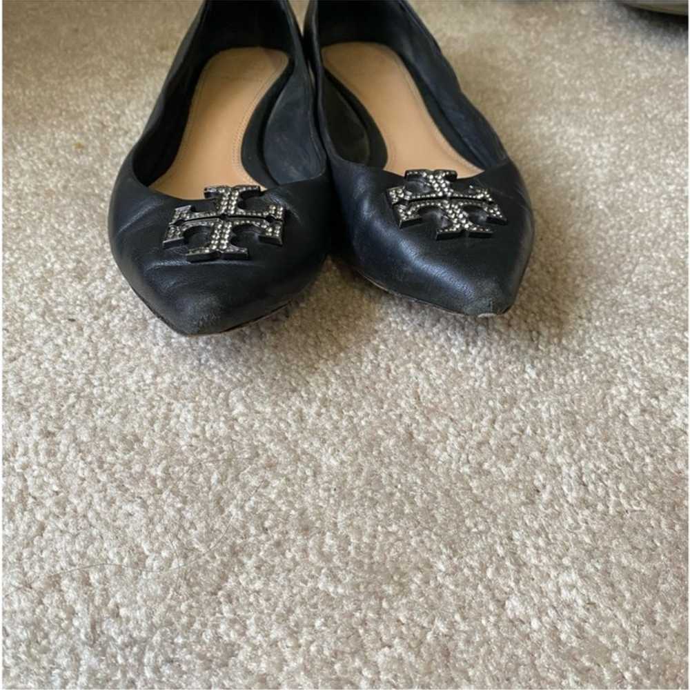 TORY BURCH BLACK LEATHER
BALLET FLATS - image 5