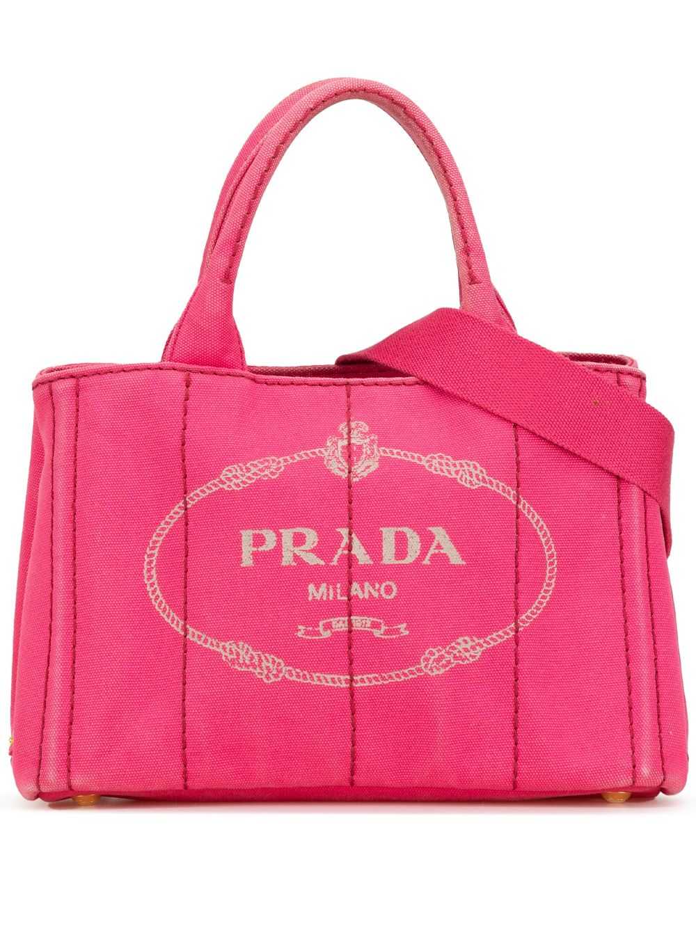 Prada Pre-Owned 2010-2024 Small Canapa Logo satch… - image 1