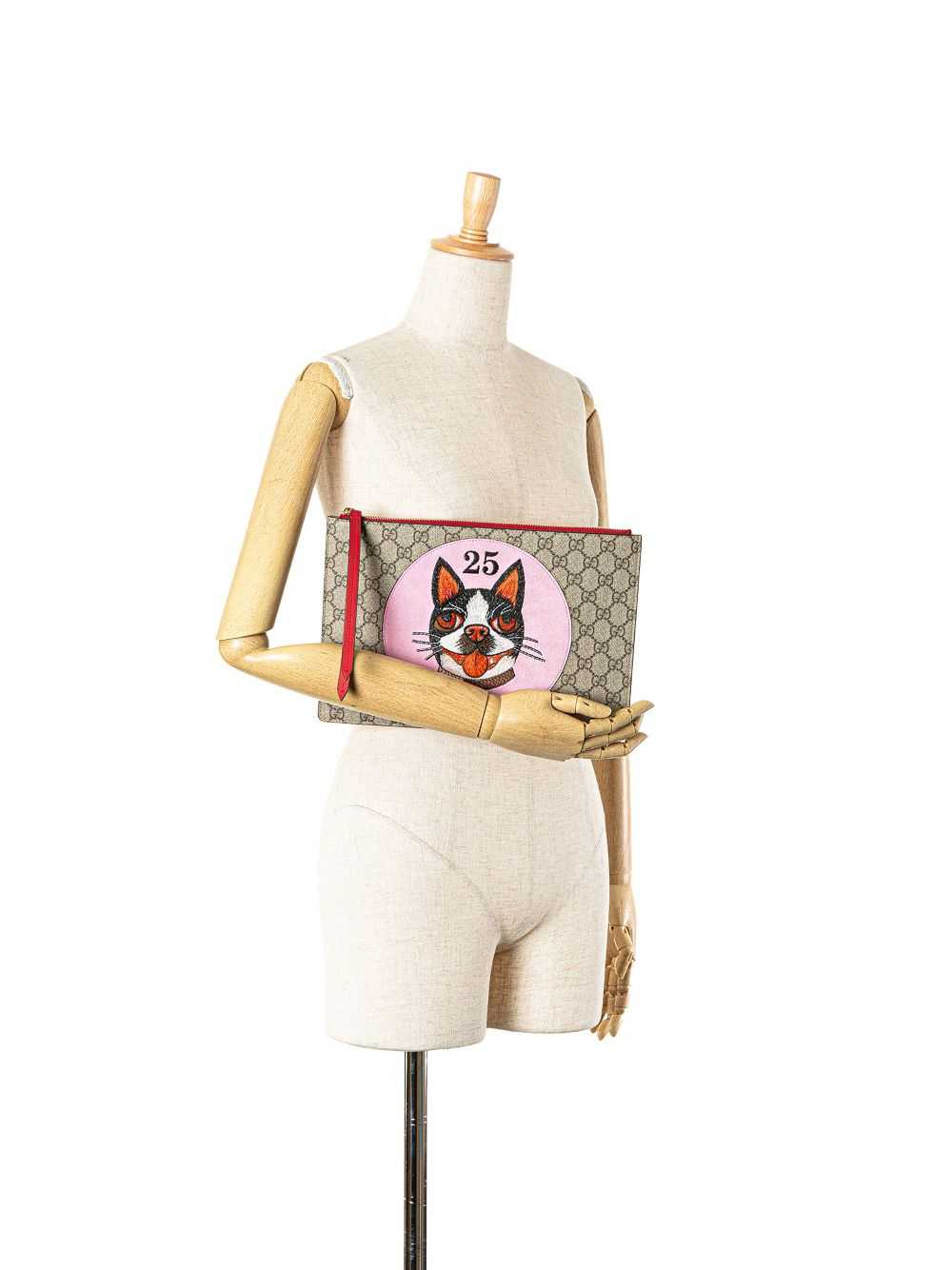 Gucci Pre-Owned 2000-2015 GG Supreme Bosco clutch… - image 2