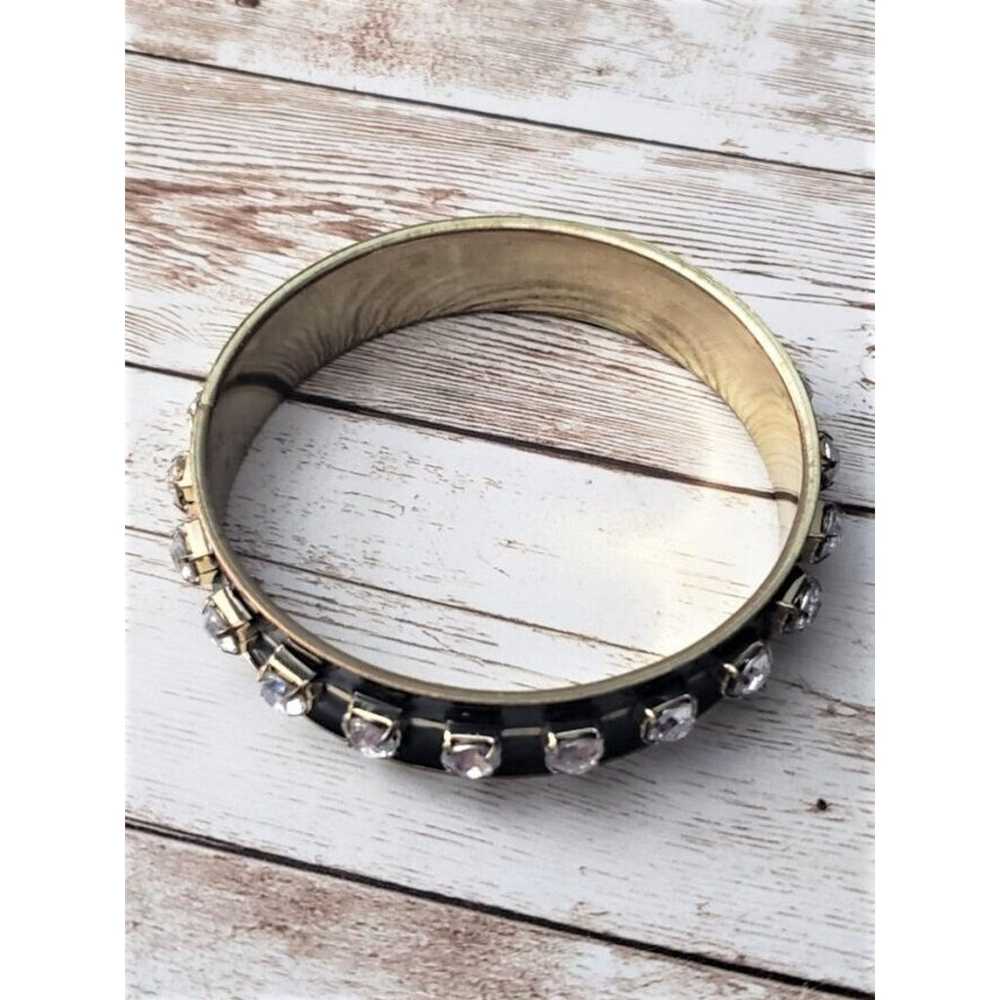 Vintage Bracelet / Bangle Black with Gold Tone & … - image 3