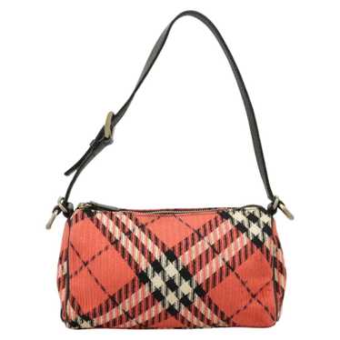 Burberry Nova Check Red Canvas Handbag (Pre-Owned) - image 1