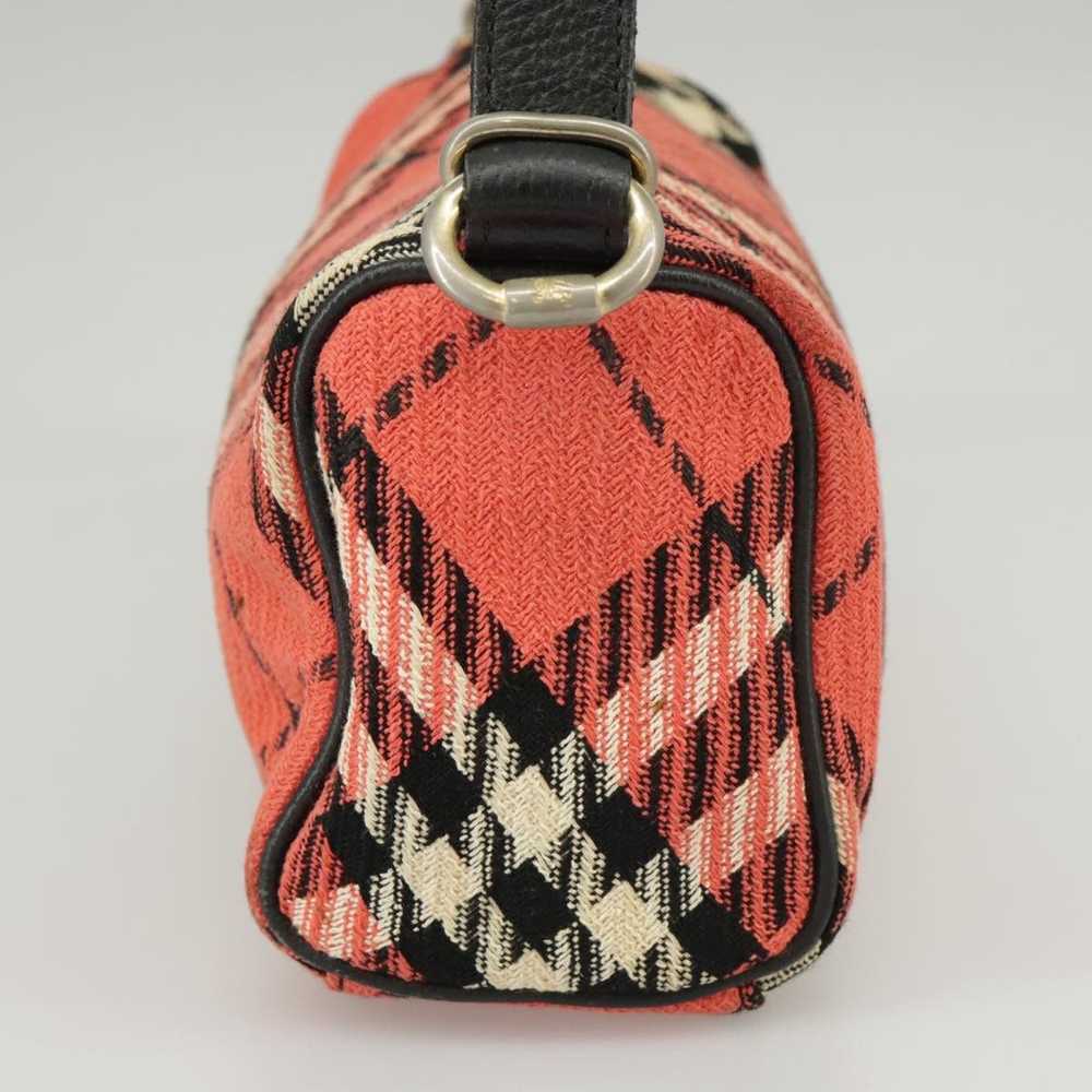 Burberry Nova Check Red Canvas Handbag (Pre-Owned) - image 3