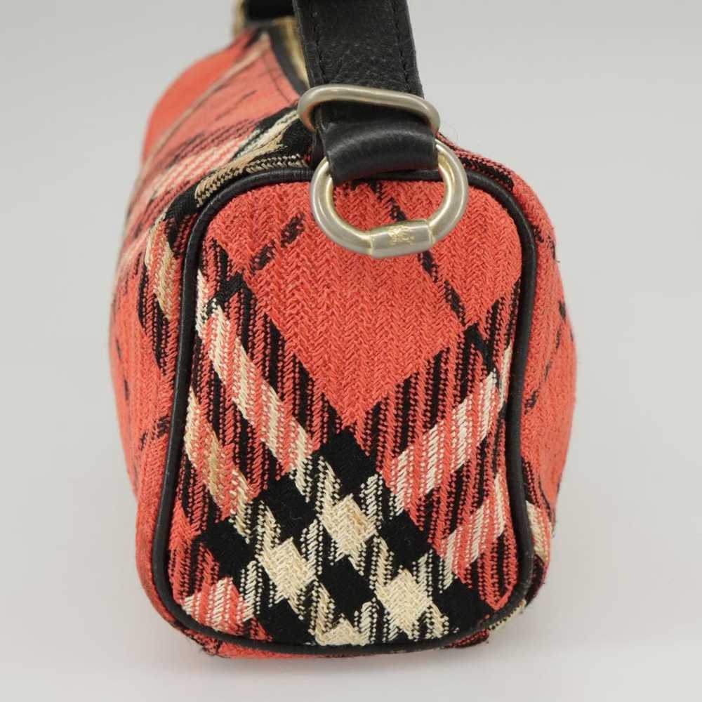 Burberry Nova Check Red Canvas Handbag (Pre-Owned) - image 4