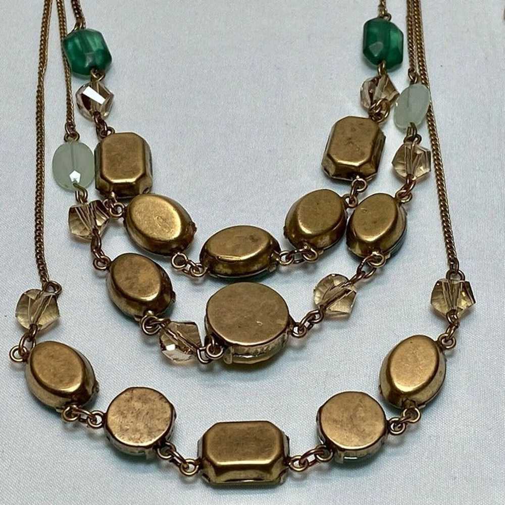 Chico's Signed Costume Jewelry Gold Tone Multi St… - image 4