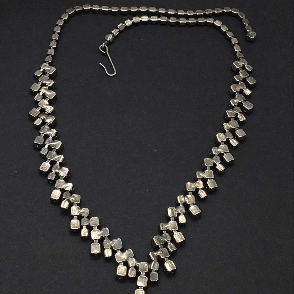 Vintage Crystal Rhinestone Necklace - image 3