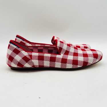 Rothys Shoes Womens 5.5 Red White Check Loafer Mar