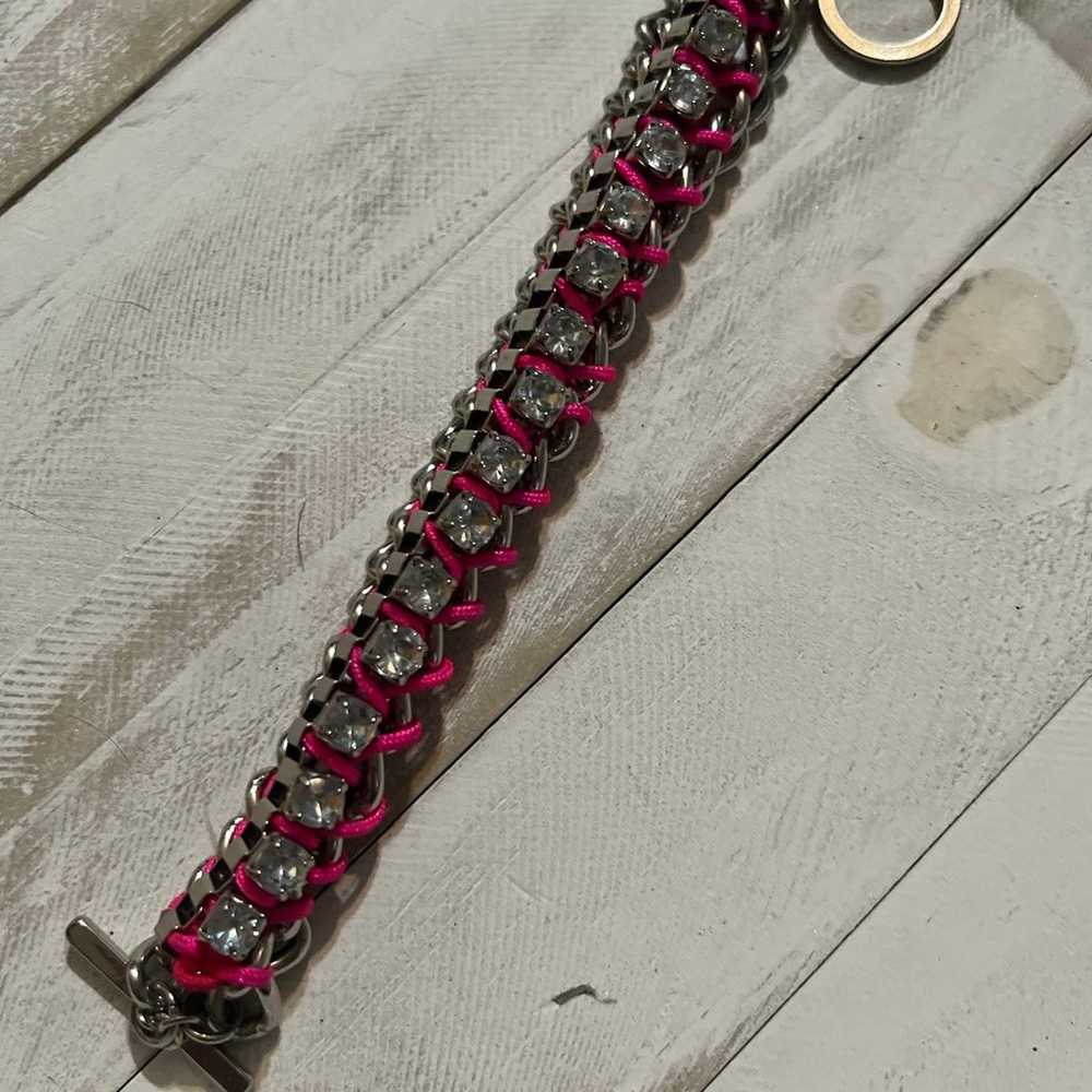 Pink and silver bracelet vintage piece - image 2