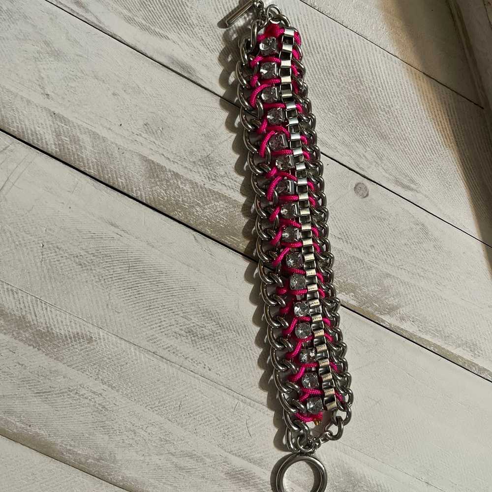 Pink and silver bracelet vintage piece - image 3