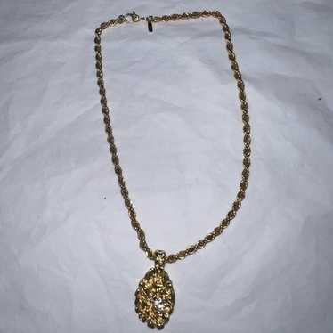 Vintage Signed Monet Children’s (12”) Gold Tone w… - image 1