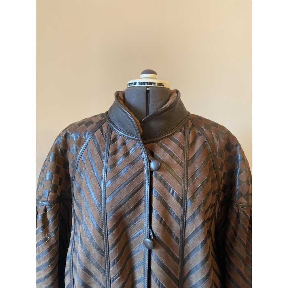 Non Signé / Unsigned Leather coat - image 5