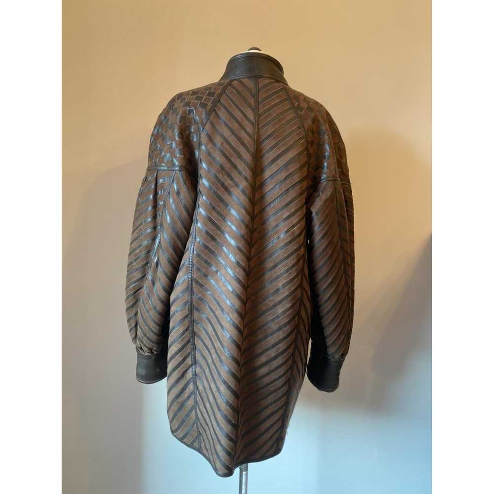 Non Signé / Unsigned Leather coat - image 6