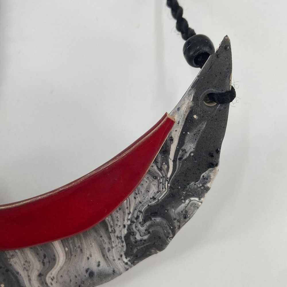 Ceramic bib statement necklace - image 5