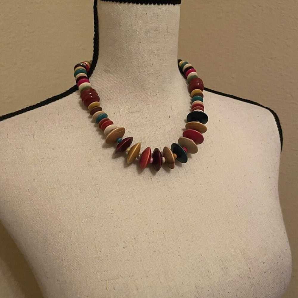 Women’s Necklace Beaded Statement Multi Color Col… - image 4