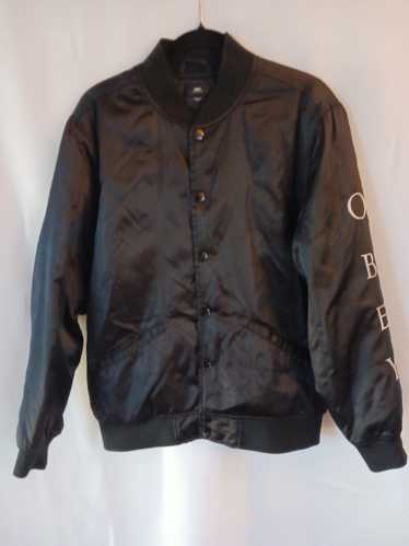 Obey 100% Nylon Men's Snap Button Black Jacket