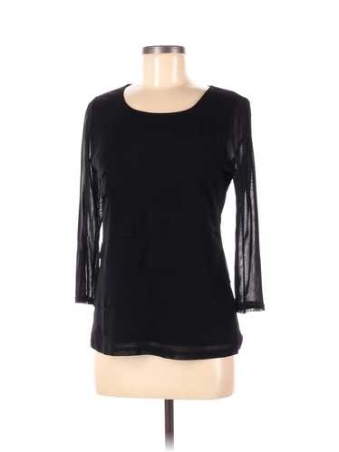 Alfani Women Black 3/4 Sleeve Top M