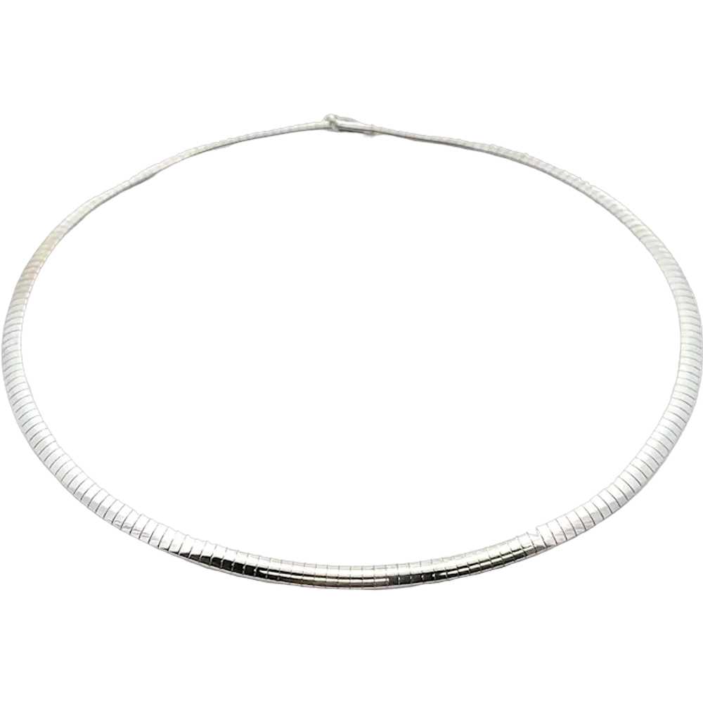 Italian Solid 14k White Gold 16" 4.1mm Polished F… - image 1