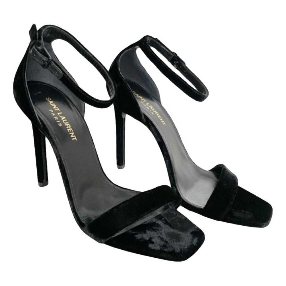 Saint Laurent Amber velvet sandal - image 1