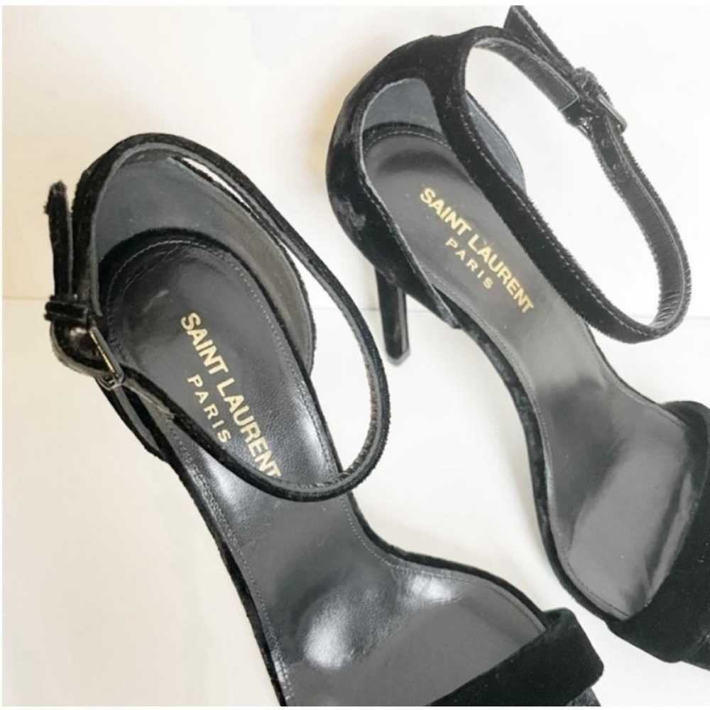 Saint Laurent Amber velvet sandal - image 2