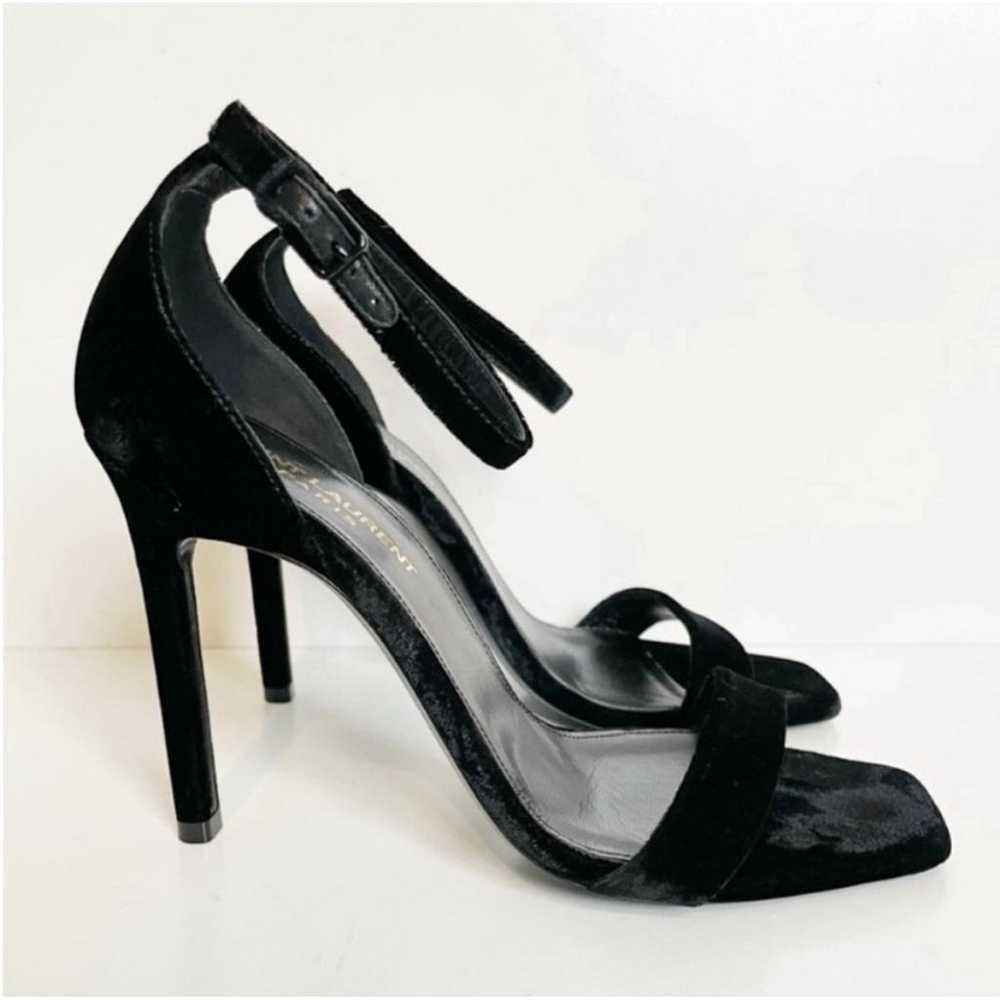 Saint Laurent Amber velvet sandal - image 4