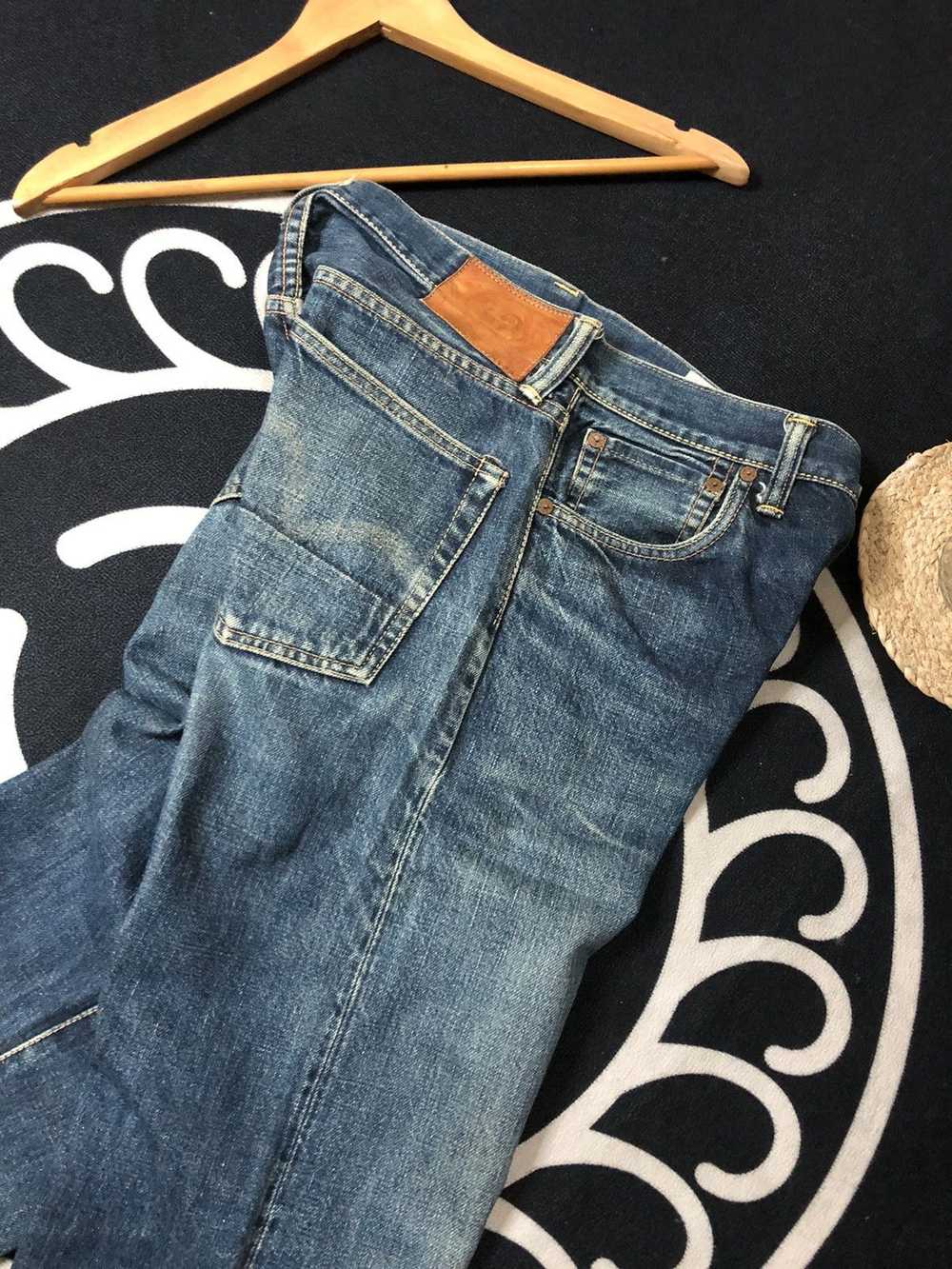 Evisu VINTAGE EVISU SELVEDGE DISTRESSED DENIM JEA… - image 6