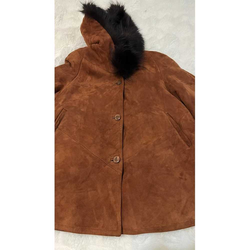 Non Signé / Unsigned Leather coat - image 8